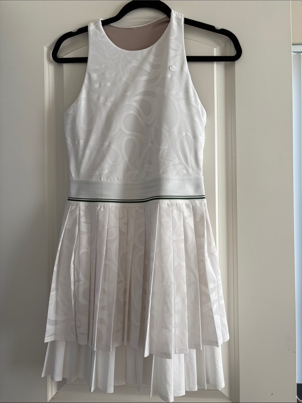 lululemon athletica White Pleated Athletic tennis  with Subtle Jacquard